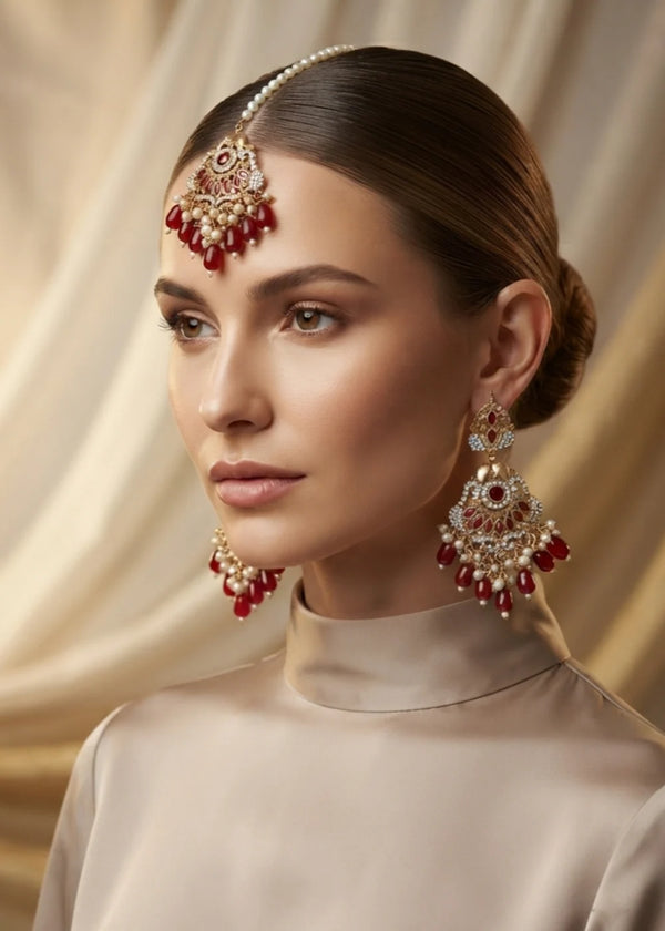 ZH | Maroon Earring