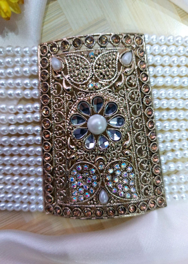 ZH | Gold Pearl Bracelet