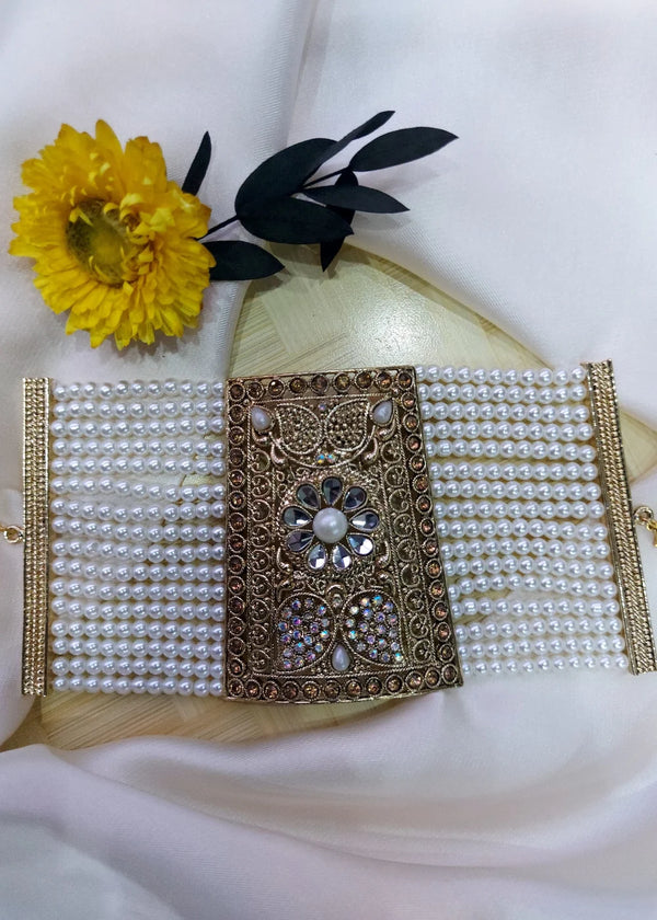ZH | Gold Pearl Bracelet