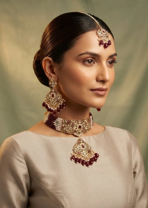 ZH | Maroon Chandi Choker
