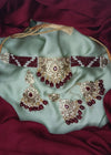 ZH | Maroon Drop Choker Set