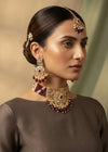 ZH | Maroon Drop Choker Set