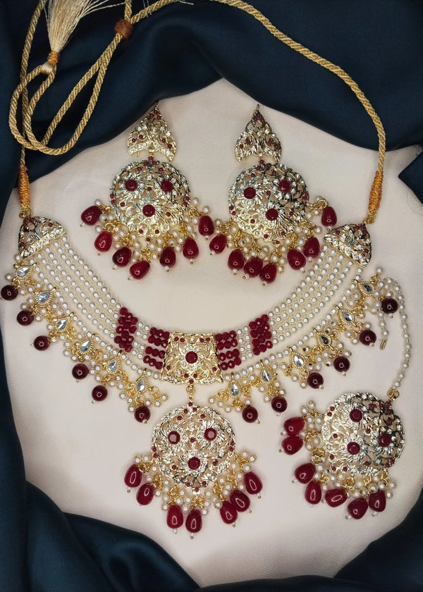 ZH | Ruby Laal Choker Set