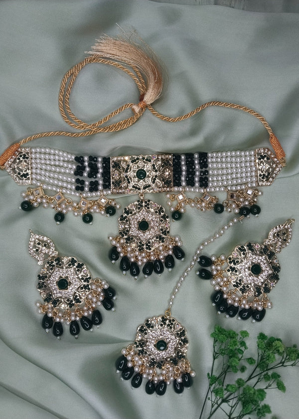 ZH | Pasion Green Choker Set