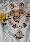 ZH | Maroon Fiza Choker set