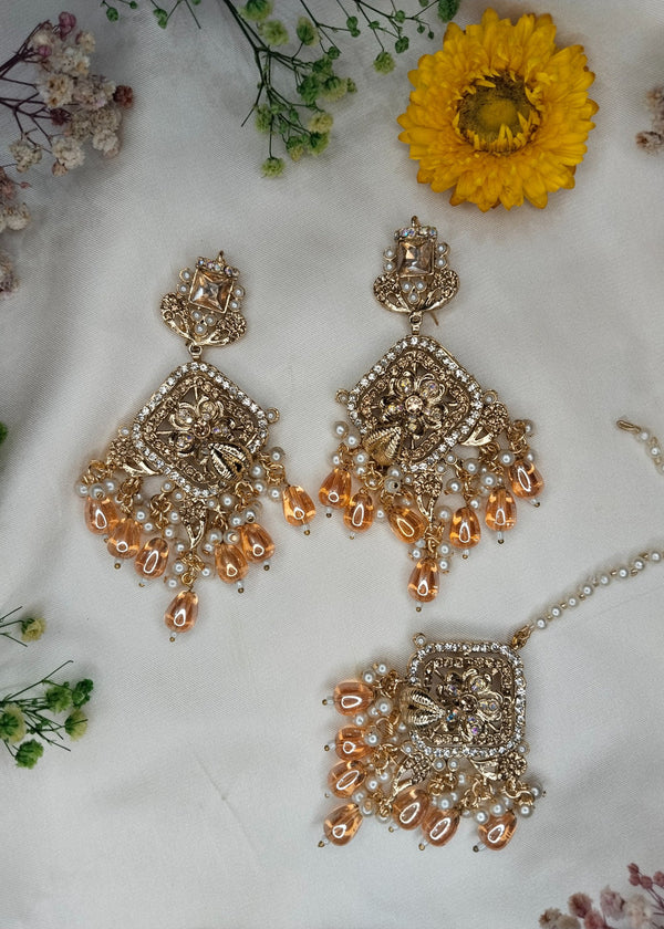 ZH | Square Pearl Choker Set