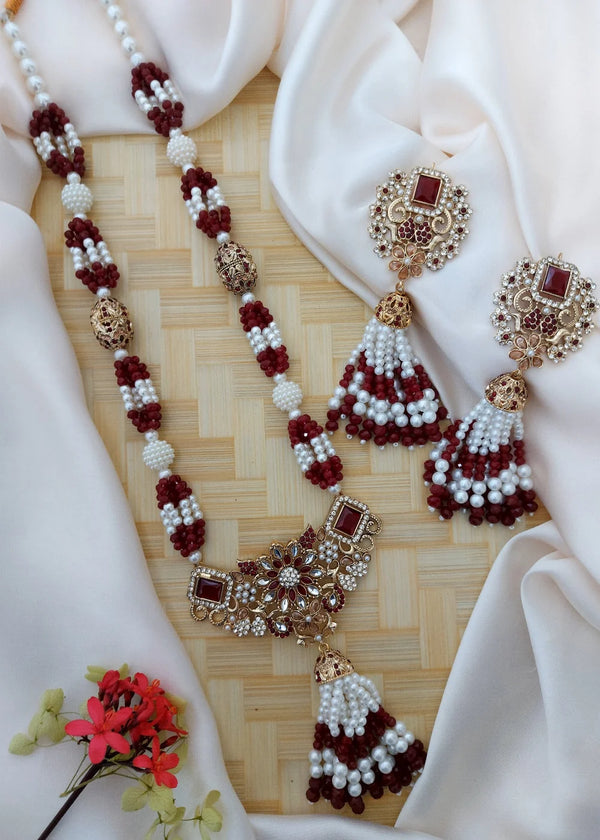 ZH | Pearl Maroon Shezai Set